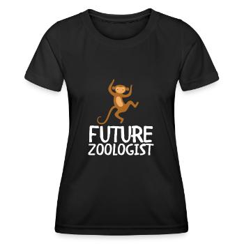 Future Zoologist Birthday Wildlife - T-shirt sport Femme - noir - Devant - AI Model Female 172 light (172cm)
