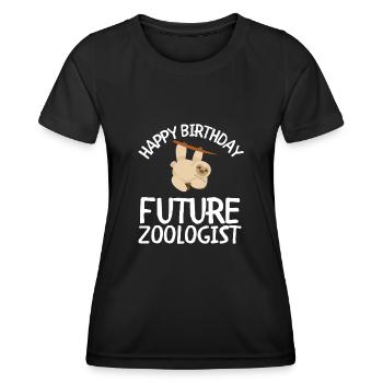 Future Zoologist Birthday Wildlife - T-shirt sport Femme - noir - Devant - AI Model Female 172 light (172cm)