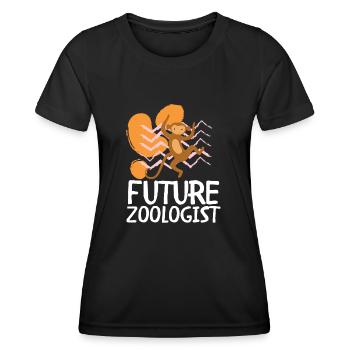 Future Zoologist Birthday Wildlife - T-shirt sport Femme - noir - Devant - AI Model Female 172 light (172cm)