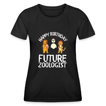 Future Zoologist Birthday Wildlife - T-shirt sport Femme - noir - Devant - AI Model Female 172 light (172cm)