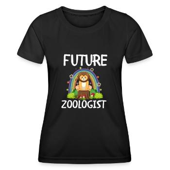 Future Zoologist Birthday Wildlife - T-shirt sport Femme - noir - Devant - AI Model Female 172 light (172cm)