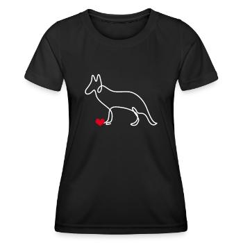 White Shepherd Dog Shepherd Dogs - Women's Functional T-Shirt - black - Front - AI Model Female 172 light (172cm)