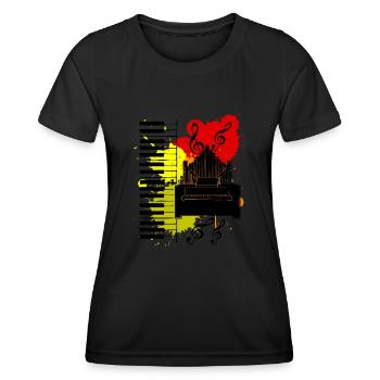 Organ Organ Player Saying Organist - Women's Functional T-Shirt - black - Front - AI Model Female 172 light (172cm)