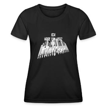 Orgel Pfeifen Orgelspieler Organist - Frauen Funktions-T-Shirt - Schwarz - Vorne - AI Model Female 172 light (172cm)