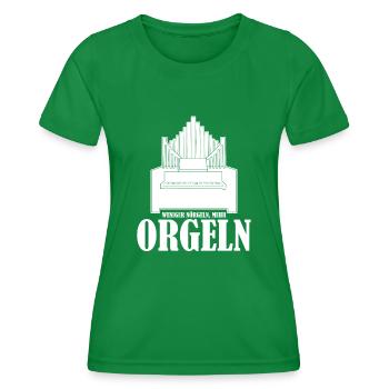Orgel Orgelspieler Orgelbauer Organist - Frauen Funktions-T-Shirt - Kelly Green - Vorne - AI Model Female 172 dark (172cm)