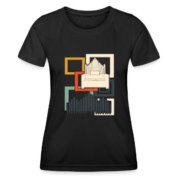 Organ Organ Player Retro Organist - Women's Functional T-Shirt - black - Front - AI Model Female 172 light (172cm)