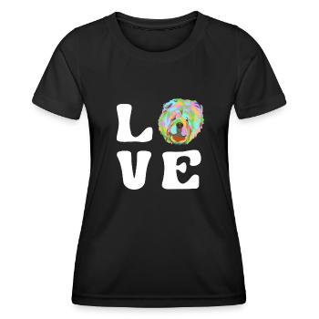 Chow Chow Hund - Frauen Funktions-T-Shirt - Schwarz - Vorne - AI Model Female 172 light (172cm)