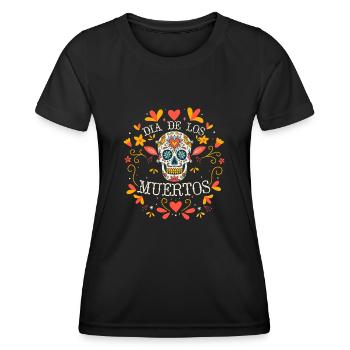 Dia de los Muertos Jour des morts mexicains - T-shirt sport Femme - noir - Devant - AI Model Female 172 light (172cm)