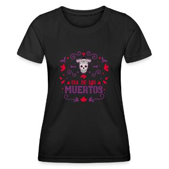 Dia de los Muertos Jour des morts mexicains - T-shirt sport Femme - noir - Devant - AI Model Female 172 light (172cm)