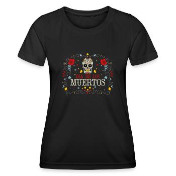 Dia de los Muertos Jour des morts mexicains - T-shirt sport Femme - noir - Devant - AI Model Female 172 light (172cm)