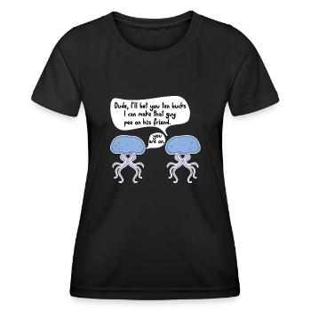 Jellyfish Marine Diving Jellyfish - Women's Functional T-Shirt - black - Front - AI Model Female 172 light (172cm)
