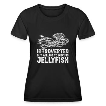 Jellyfish Marine Diving Jellyfish - Women's Functional T-Shirt - black - Front - AI Model Female 172 light (172cm)