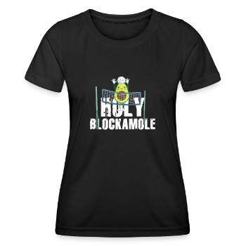Heilige Blockamole Volleyball Avocado - Frauen Funktions-T-Shirt - Schwarz - Vorne - AI Model Female 172 light (172cm)