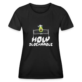 Heilige Blockamole Volleyball Avocado - Frauen Funktions-T-Shirt - Schwarz - Vorne - AI Model Female 172 light (172cm)