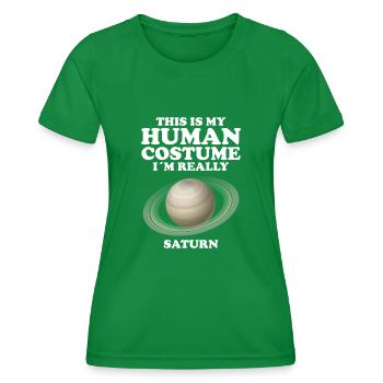 Saturne - T-shirt sport Femme - vert - Devant - AI Model Female 172 dark (172cm)