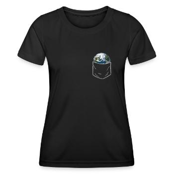 Terre - T-shirt sport Femme - noir - Devant - AI Model Female 172 light (172cm)
