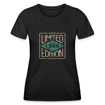 Awesome Since 1966 Retro Vintage Design - Frauen Funktions-T-Shirt - Schwarz - Vorne - AI Model Female 172 light (172cm)