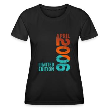 Since April 2006 Year 2006 Retro Vintage 2006 - Women's Functional T-Shirt - black - Front - AI Model Female 172 light (172cm)