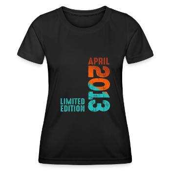 Since April 2013 Year 2013 Retro Vintage 2013 - Women's Functional T-Shirt - black - Front - AI Model Female 172 light (172cm)