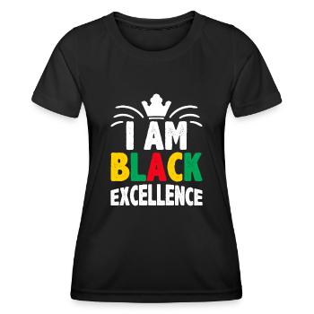 Black Woman African American Pride - Women's Functional T-Shirt - black - Front - AI Model Female 172 light (172cm)