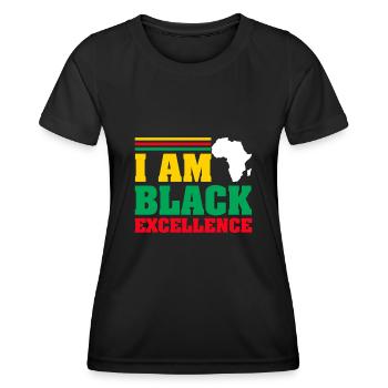 Black Woman African American Pride - Women's Functional T-Shirt - black - Front - AI Model Female 172 light (172cm)