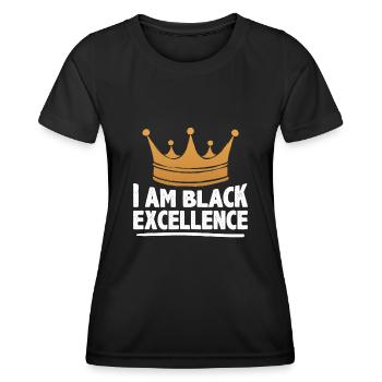 Black Woman African American Pride - Women's Functional T-Shirt - black - Front - AI Model Female 172 light (172cm)