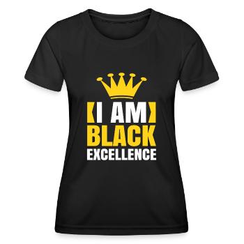 Black Woman African American Pride - Women's Functional T-Shirt - black - Front - AI Model Female 172 light (172cm)