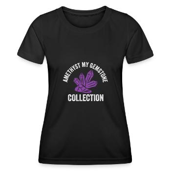 Amethyst My Gemstone Collection Collect from - Women's Functional T-Shirt - black - Front - AI Model Female 172 light (172cm)