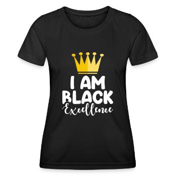 Black Woman African American Pride - Women's Functional T-Shirt - black - Front - AI Model Female 172 light (172cm)