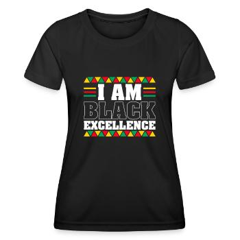 Black Woman African American Pride - Women's Functional T-Shirt - black - Front - AI Model Female 172 light (172cm)