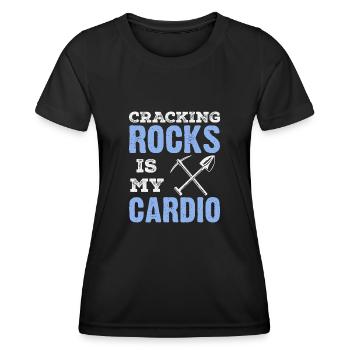 Ores Collecting minerals and precious stones - Women's Functional T-Shirt - black - Front - AI Model Female 172 light (172cm)