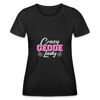 Crazy Geode Lady Minerais Collecte de minéraux et - T-shirt sport Femme - noir - Devant - AI Model Female 172 light (172cm)