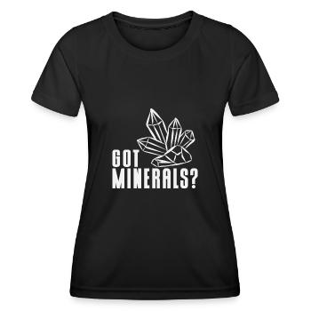Ores: Collecting minerals and gemstones - Women's Functional T-Shirt - black - Front - AI Model Female 172 light (172cm)