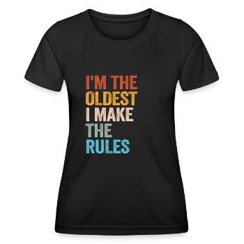 Ich bin der Älteste, ich mache die Regeln - Frauen Funktions-T-Shirt - Schwarz - Vorne - AI Model Female 172 light (172cm)
