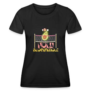 Heilige Blockamole Volleyball Avocado - Frauen Funktions-T-Shirt - Schwarz - Vorne - AI Model Female 172 light (172cm)