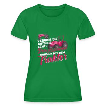 Bäuerin Landwirtin Vergiss die Kutsche - Frauen Funktions-T-Shirt - Kelly Green - Vorne - AI Model Female 172 dark (172cm)
