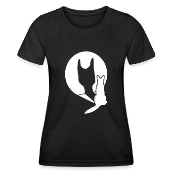 White Shepherd Dog Shade Shepherd Dogs - Women's Functional T-Shirt - black - Front - AI Model Female 172 light (172cm)