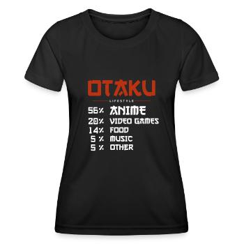 Otaku lifestyle anime lamateur - T-shirt sport Femme - noir - Devant - AI Model Female 172 light (172cm)