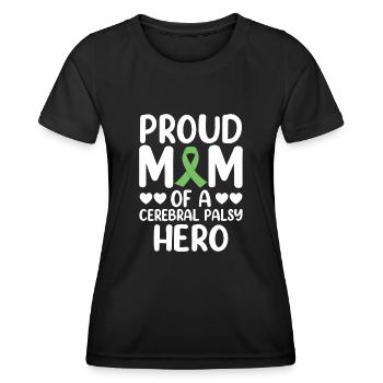 Proud mother of cerebral palsy Hero CP - Women's Functional T-Shirt - black - Front - AI Model Female 172 light (172cm)