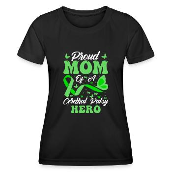 Proud mother of cerebral palsy Hero CP - Women's Functional T-Shirt - black - Front - AI Model Female 172 light (172cm)