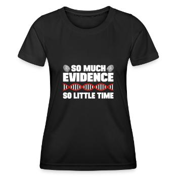 Tant de preuves si peu de temps Analyste Crime Poison - T-shirt sport Femme - noir - Devant - AI Model Female 172 light (172cm)