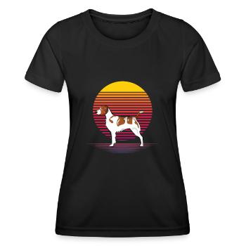 Brittany Dog Vapor - Women's Functional T-Shirt - black - Front - AI Model Female 172 light (172cm)
