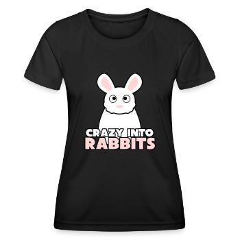 Hase Kaninchen Hasen - Frauen Funktions-T-Shirt - Schwarz - Vorne - AI Model Female 172 light (172cm)