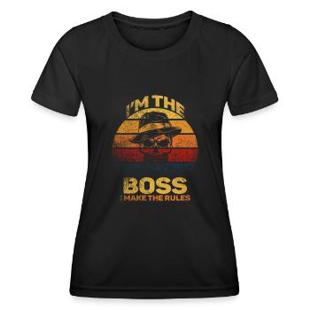 Ich bin der Boss, ich mache die Regeln - Frauen Funktions-T-Shirt - Schwarz - Vorne - AI Model Female 172 light (172cm)
