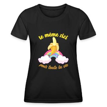 evjf humour accessoire zizi future mariée mariage - T-shirt sport Femme - noir - Devant - AI Model Female 172 light (172cm)