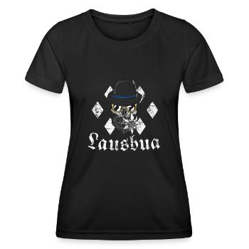 Lausbua bayern weiss - Women's Functional T-Shirt - black - Front - AI Model Female 172 light (172cm)