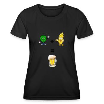 Gerste und Hopfen Bier - Frauen Funktions-T-Shirt - Schwarz - Vorne - AI Model Female 172 light (172cm)