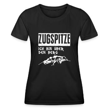Zugspitze Berg Bergsteiger - Frauen Funktions-T-Shirt - Schwarz - Vorne - AI Model Female 172 light (172cm)
