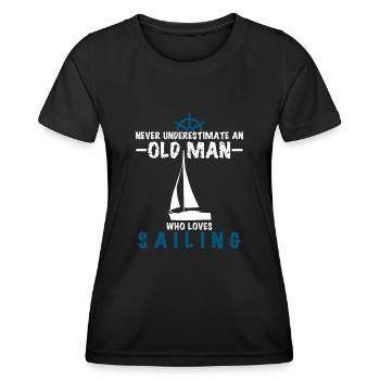 Sailing Sailboat Sailing Club - Women's Functional T-Shirt - black - Front - AI Model Female 172 light (172cm)