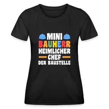 Bauherr - Frauen Funktions-T-Shirt - Schwarz - Vorne - AI Model Female 172 light (172cm)